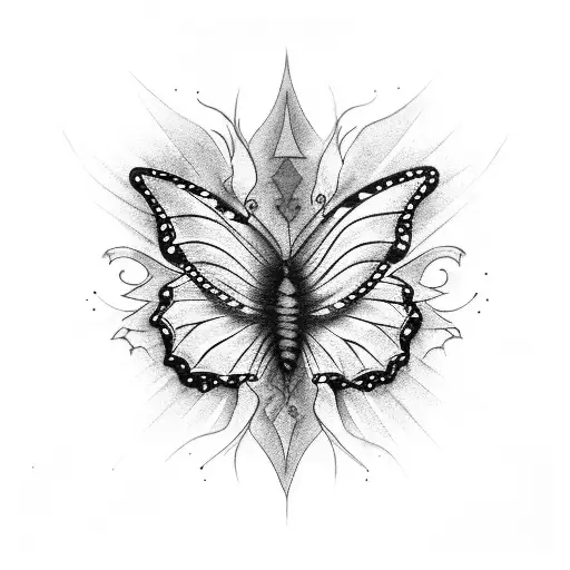Dark Goth Spiked Butterfly