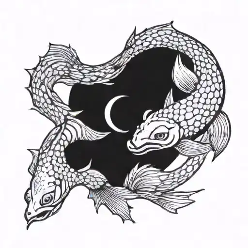 Sturgeon Fish Yin Yang