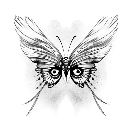 A Butterfly With An Owl Eyes