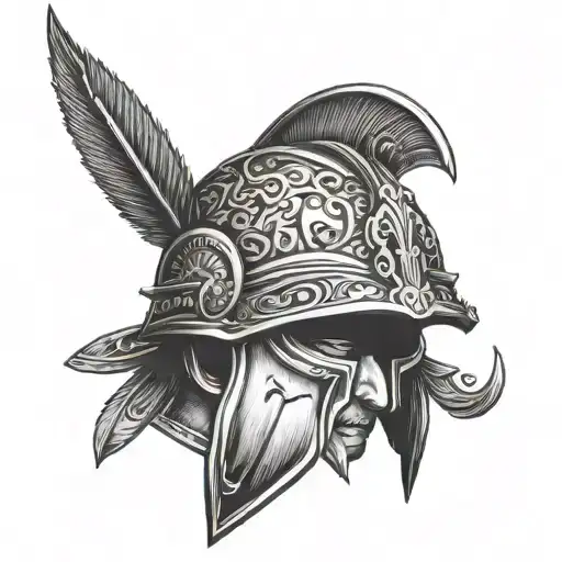Warrior Helmet Adorned