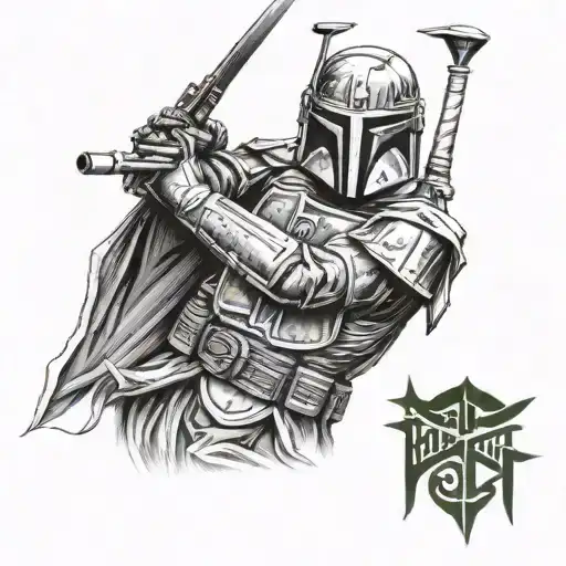 Boba Fett As A Samurai Warrior