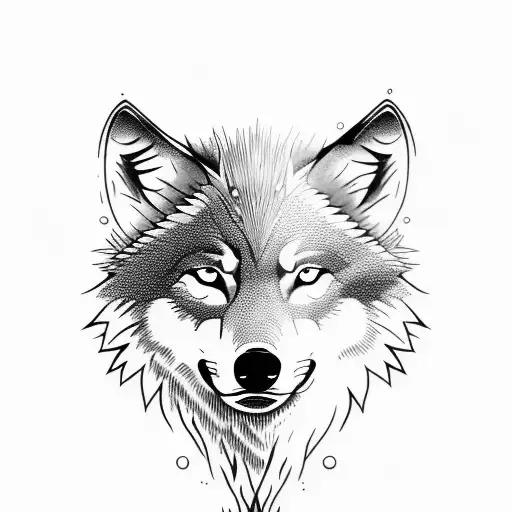 Wolf With Ocean Waves