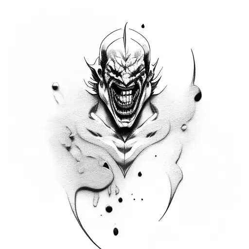 Joker With A Red Dragon Next To Him