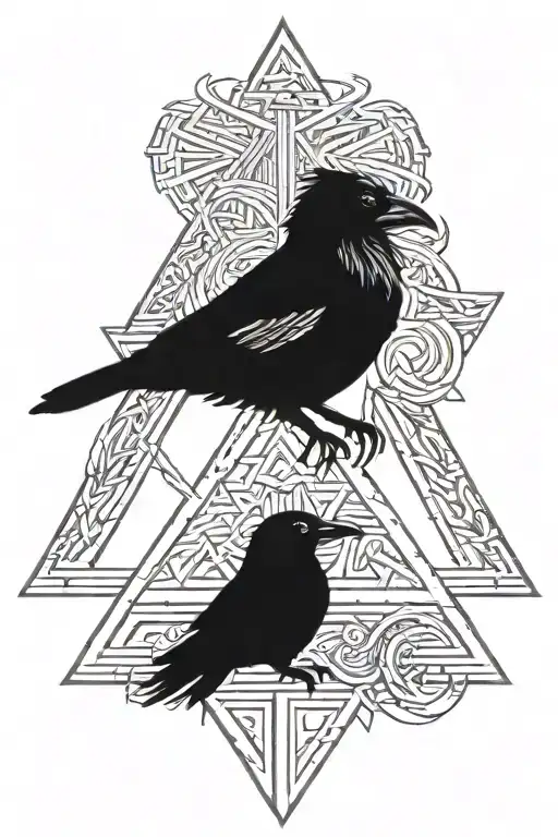 Raven Valknut Symbol