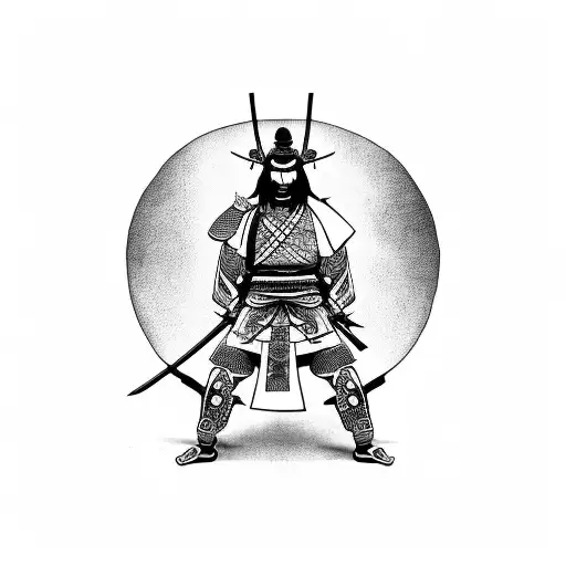 Samurai With His Catana