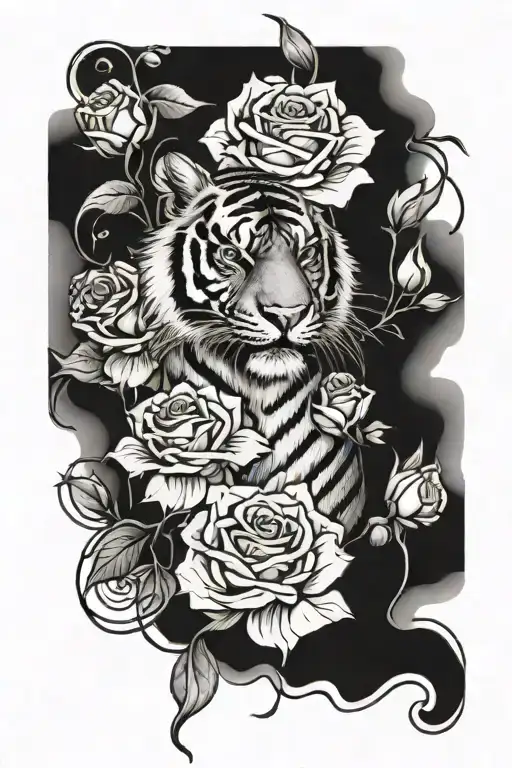 Tiger And Rose