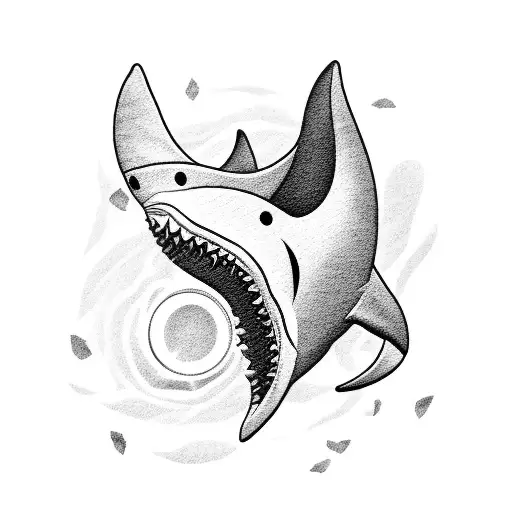 A Coffee Bean Morphing Into A Shark Tooth