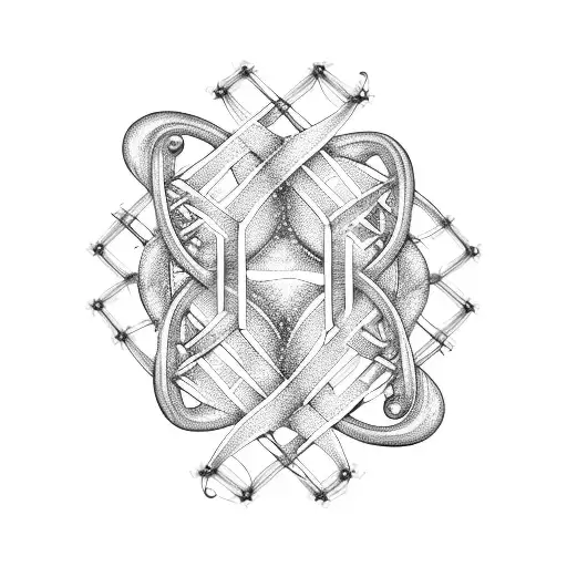 A Dna Double Helix Intertwined With Musical Notes