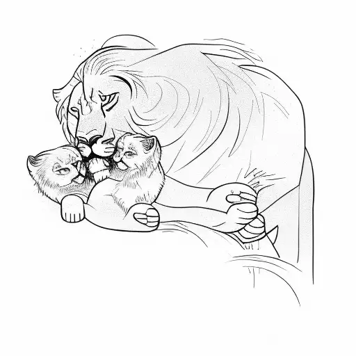 The Lion And His Cub