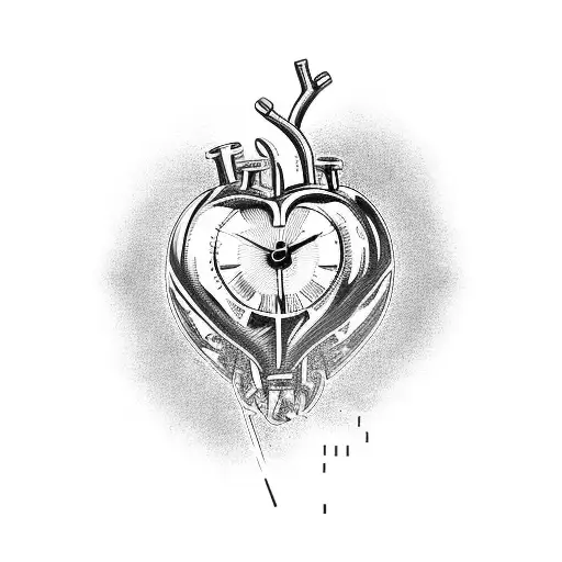 Anatomically Correct Heart Made Out Of Clock Parts