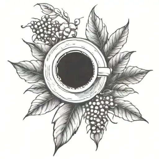 Branch Of Coffee With Beans