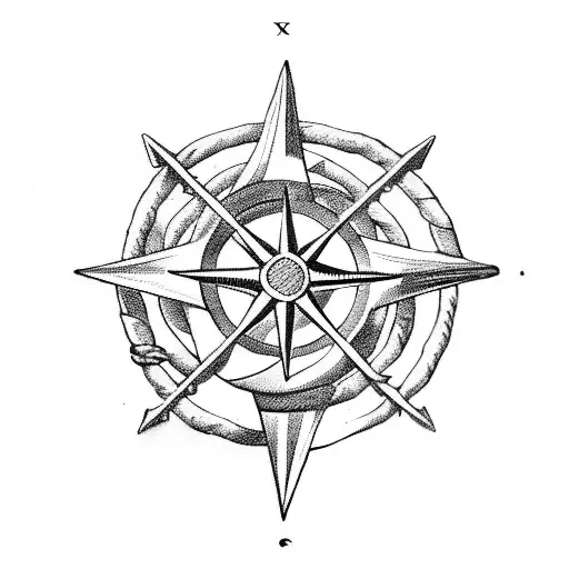 Anchor Compass Rope Caravacca Cross