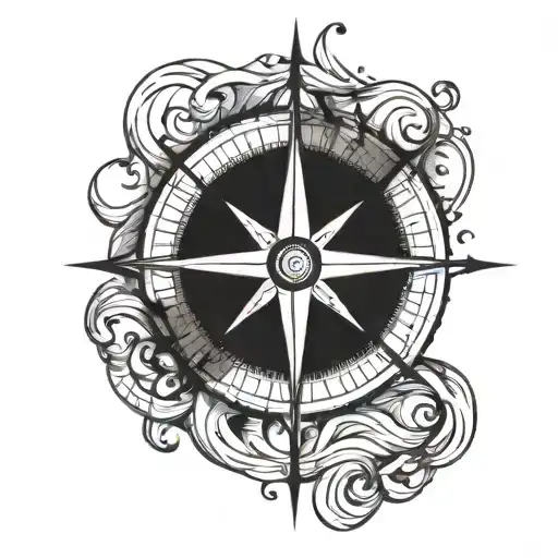 Compass With The Shape Of A Chew Gum