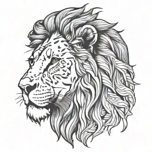 Lion Head Profile Holding Senegal