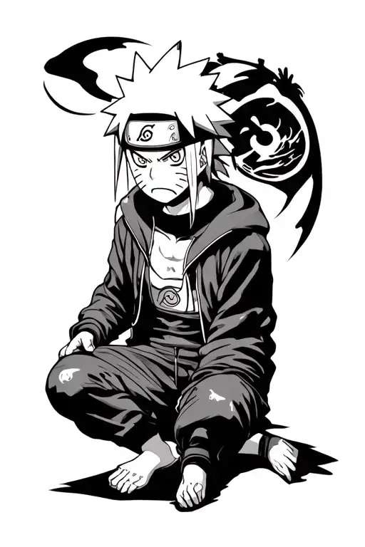 Naruto Sitting Angry