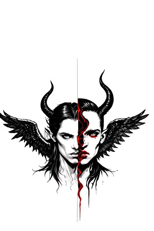 Split Personality Demon Half Angel