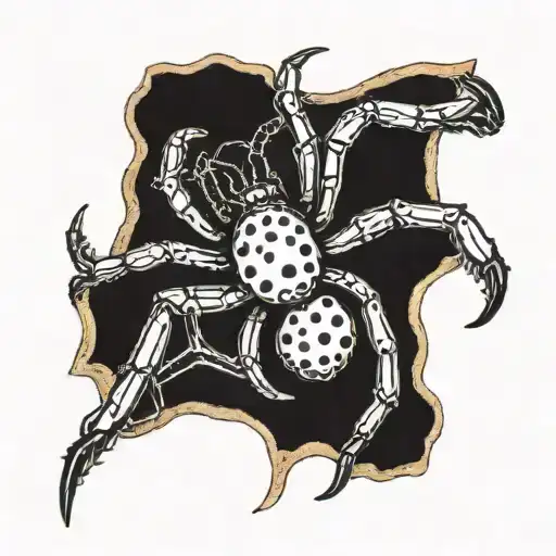 A Saltine Cracker With A Spider Crawling On It