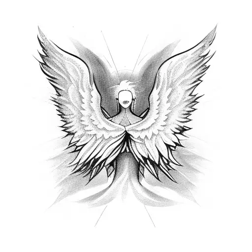 Angel With Spread Wings