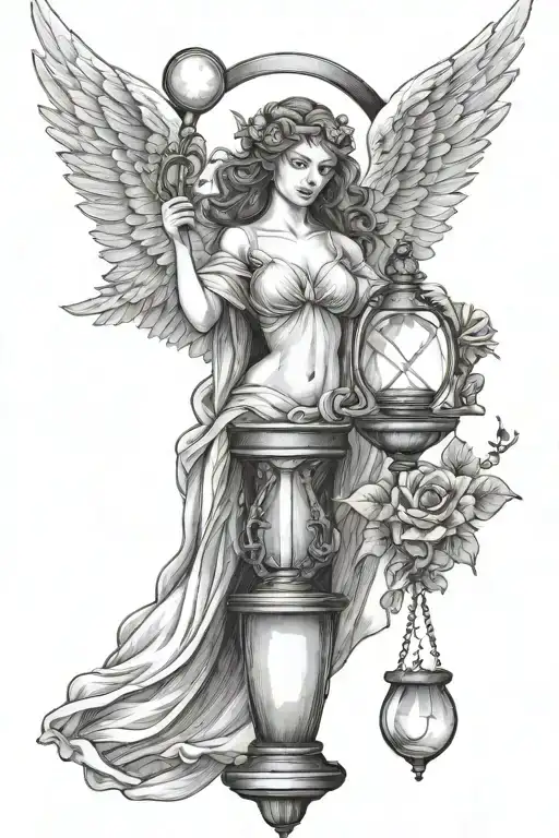 Angel Holding Hourglass