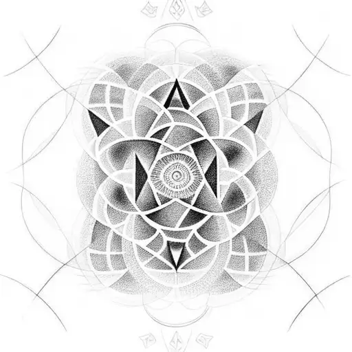 Sacred Geometry Sleeve With The Fruit Of Life Symbol