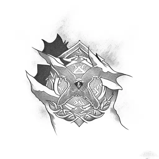 Western Tattoo With Texas And Cross