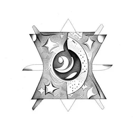 A Puzzle Piece With A Hidden Crescent Moon And Stars Design