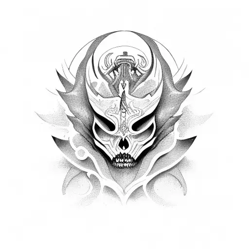 Demons Holding Compas To Angel