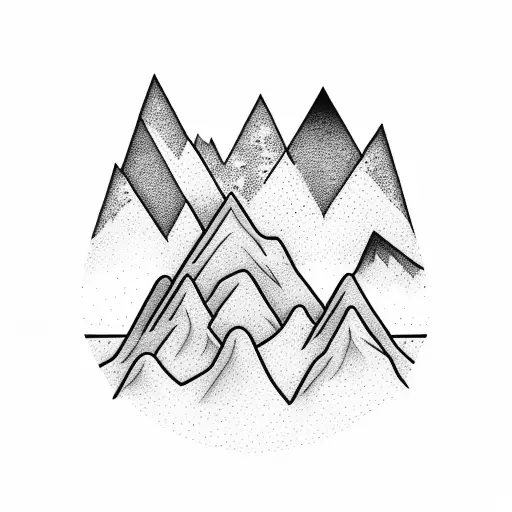 Mountain Skyline With Feather