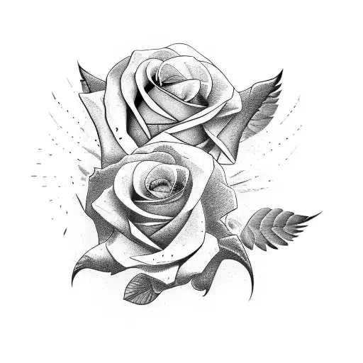 Multiple Roses With Eagle Wing