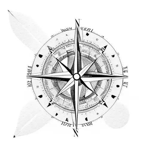 Compass With A Paper Rocket That Showing Like Traveling Arround The World