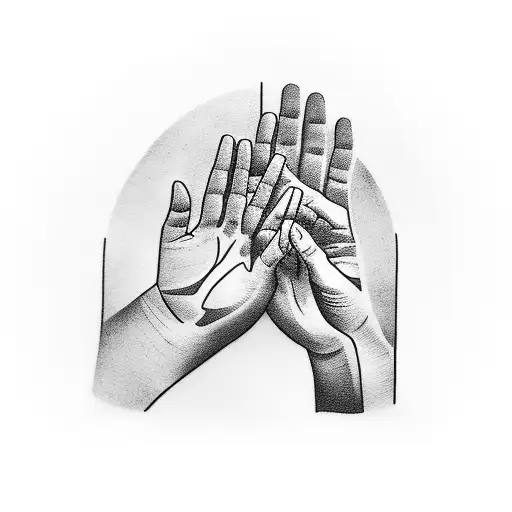 Praying Hand With Sun