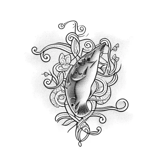 A Bass Guitar With Vines And Flowers Growing Around It