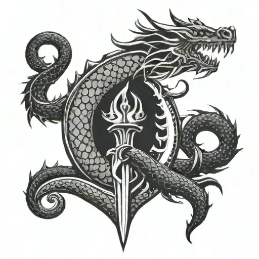 Trident And Dragon