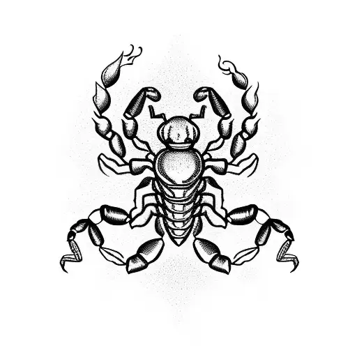 Scorpion Tail Engulfed In Flames