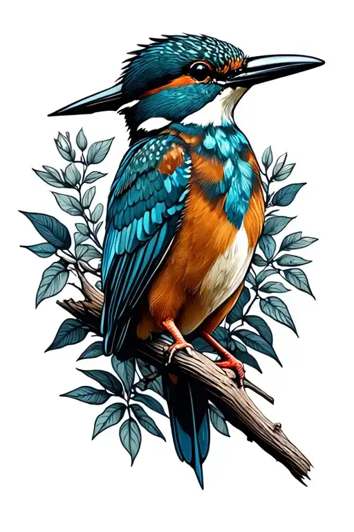 Kingfisher Bird Perched
