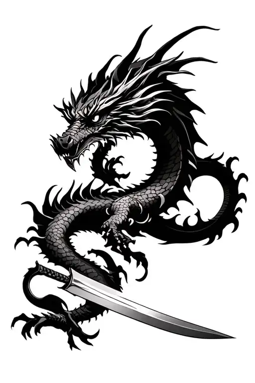 Dragon With Sword