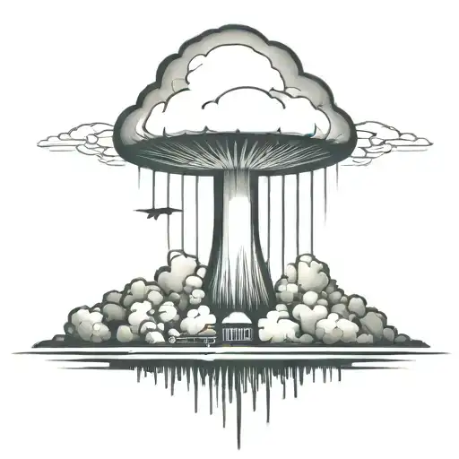An Abstract Nuclear Explosion Mushroom Cloud