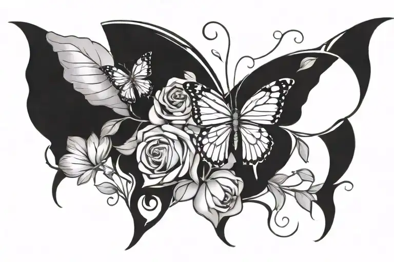 Rose And Butterfly