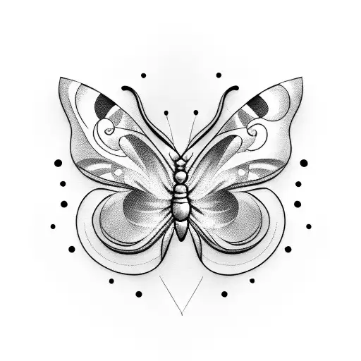 A Butterfly Perched On A Guitar String With Musical Notes Floating Around It