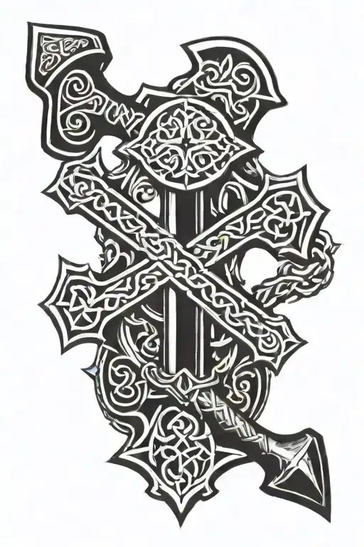 Celtic Cross Mjolnir Hammer