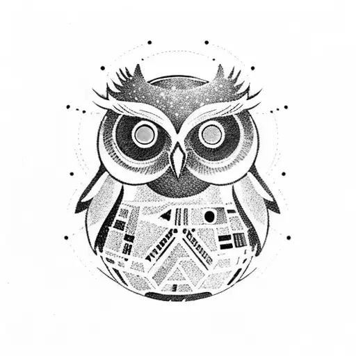 An Owl Perched On A Star Wars Spaceship