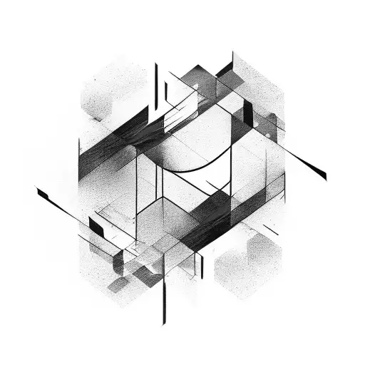 Black Abstract Lines With Red Streaks Full Sleeve