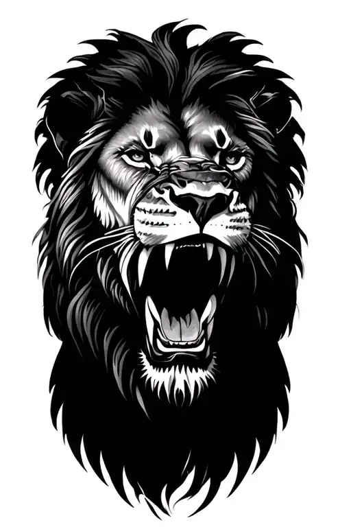 Full Body Lion Roaring