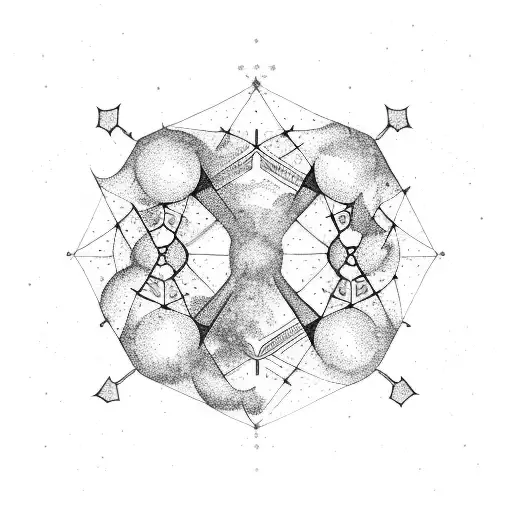 The Constellation Of Gemini With Lavender Flowers Making Up The Shape