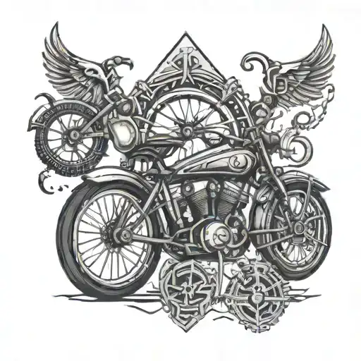 Bikes And Viking Symbol