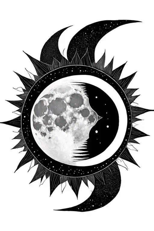 Moon And Sun In One Circle And Add Rhombuses To Which Space Objects