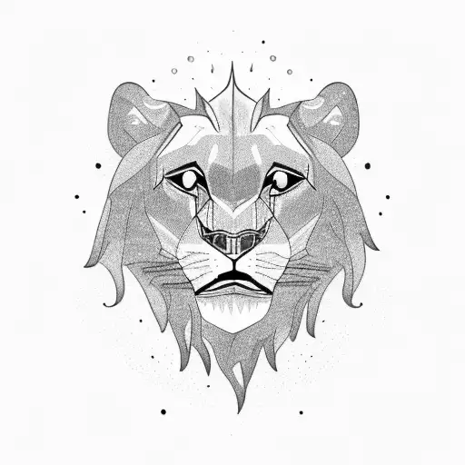 A Roaring Lion Driving A Vintage Car