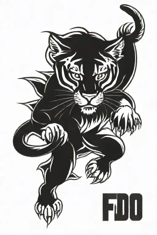 Incorporate The Florida Panthers Logo Into A Tattoo With Intricate Blackwork Details