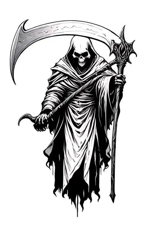Reaper Holding A Scythe