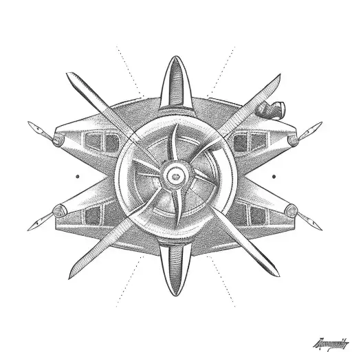 Mechanic Tools Forming The Shape Of An Airplane